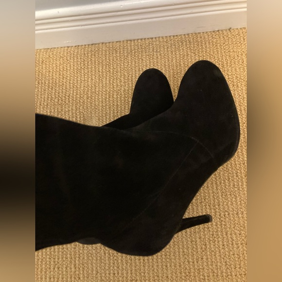 Stuart Weitzman Black Suede High Heel Boots Size 6.5M - Picture 4 of 6